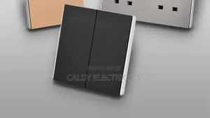 Modern Black 2-Gang 2-Way Light Switch Bf6