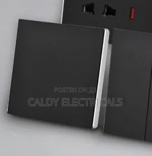 Quality Modern Black 1-Gang Light Switch K2a