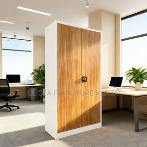Modern 2-door Metallic Brown Filling Cabinet