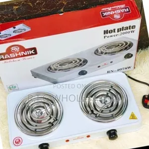 Rashnik Portable 2-Burner Hot Plate Electric Cooker