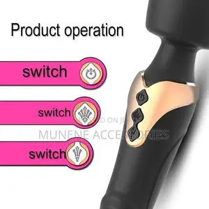 2in1 Vibrator Powerful Dildo Wand 2 Motor Rechargeable 10 Mode Sex Toy