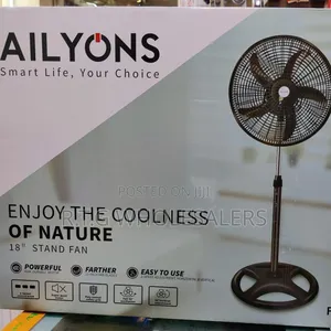 Ailyons 18′′ Stand Fan – Powerful Airflow, Height Adjustable