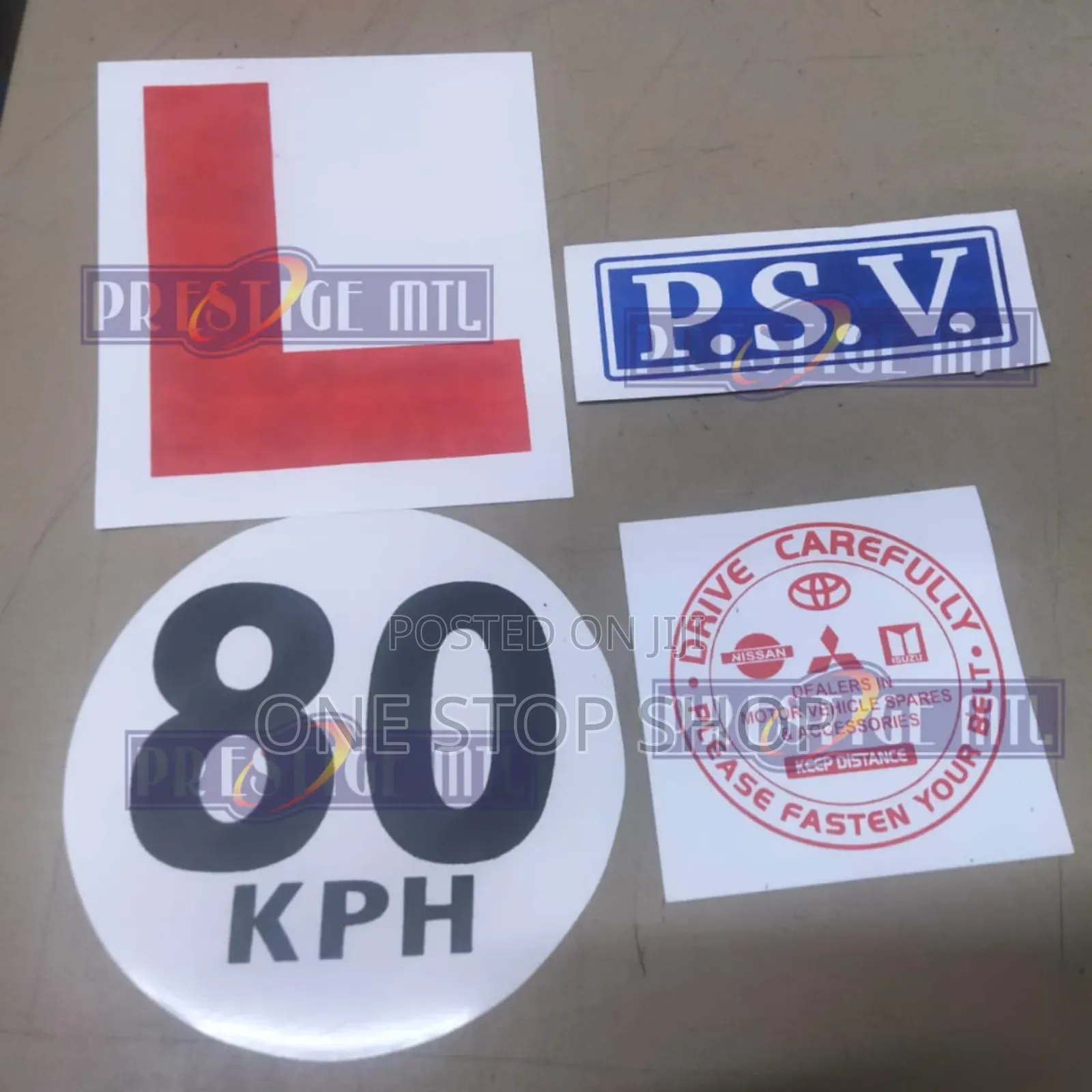 Learner(L),80kph,Psv 2pcs Each Matatu Stickers
