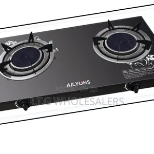 Ailyons Infrared Double‐Burner Glass Top Gas Stove – 2 Burners