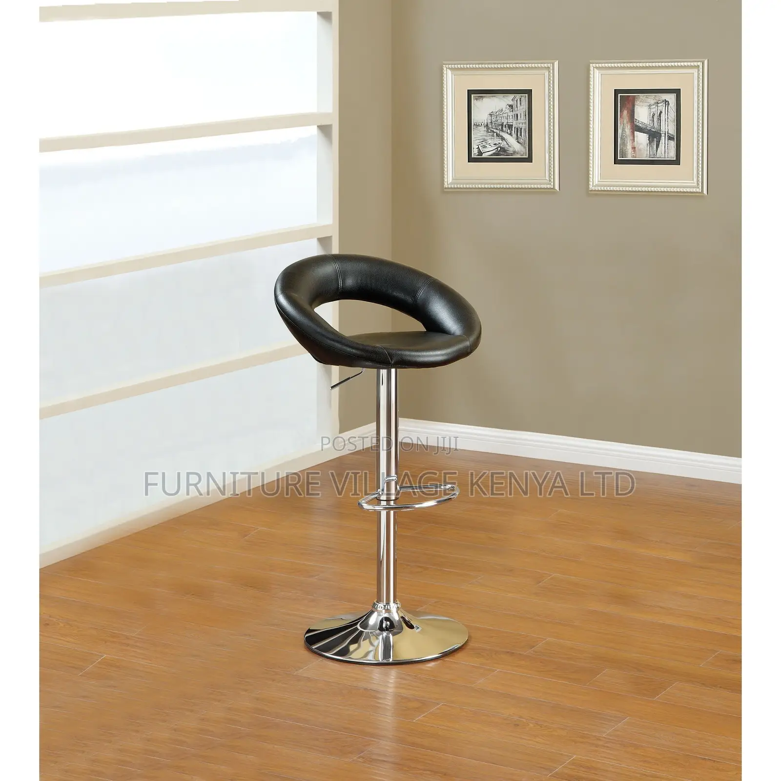 Bar Stool; Height Adjustable Swivel Bar Stool
