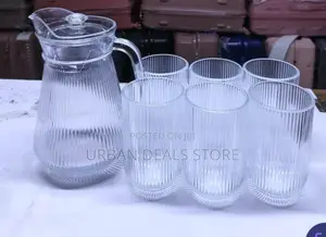 Water Set 
1.3 LTRS Jug
6 PCS 440ml Ribbed Glasses