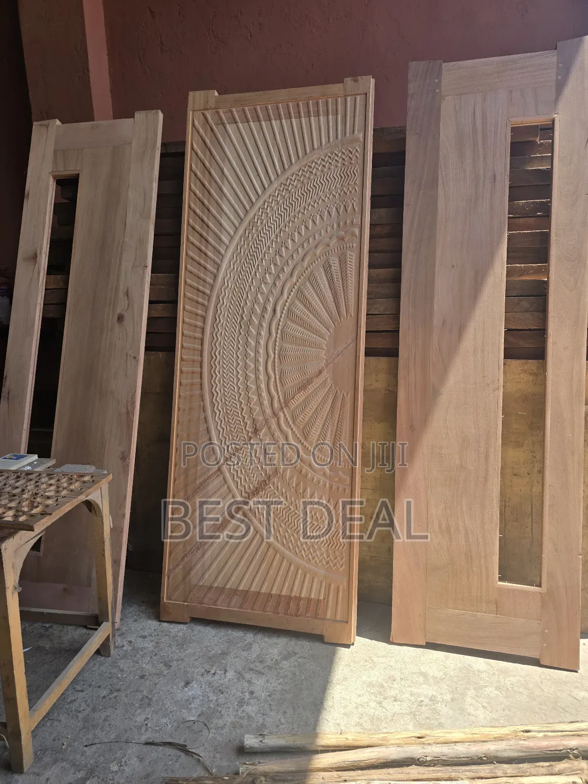 Solid Mahogany Security Double Door