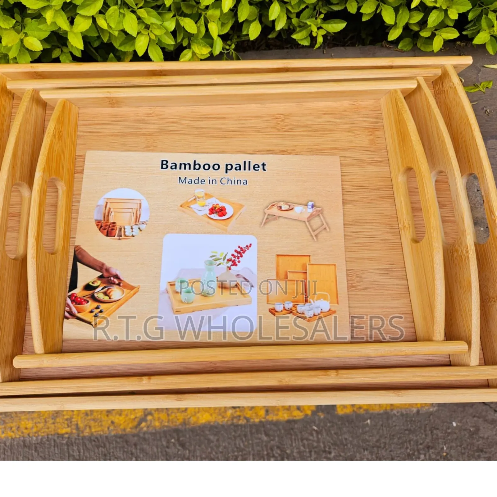 Premium 3‐Piece Bamboo Serving Platters – Sturdy Stylish
