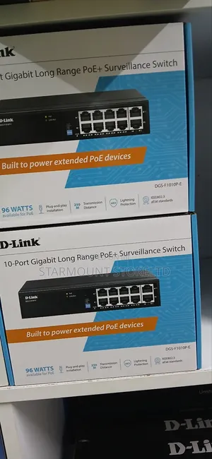 D-Link DGS-F1010p-E 10-Port Gigabit Long Range Poe