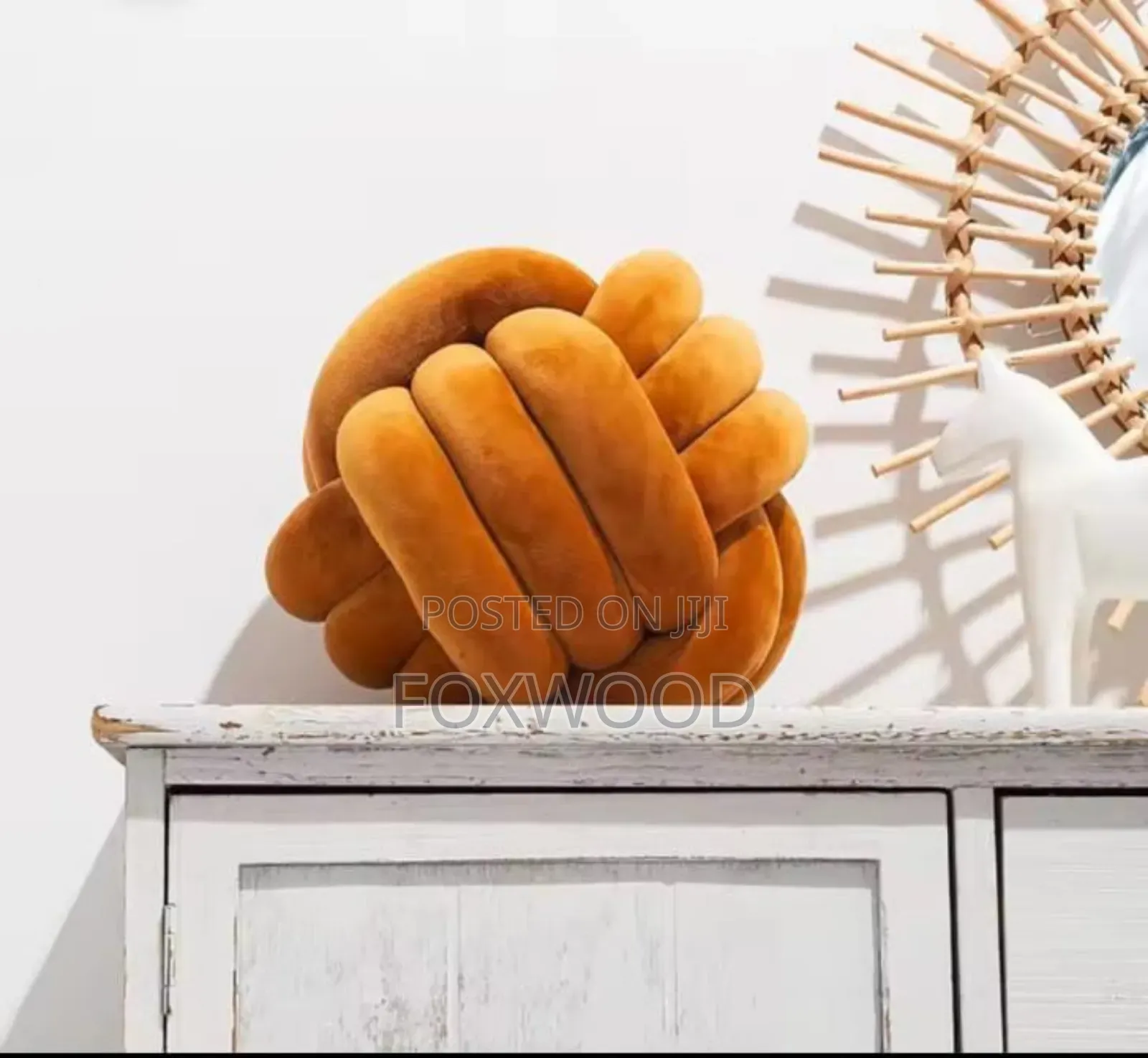 Modern Homes Decorative Knot Ball Pillow.