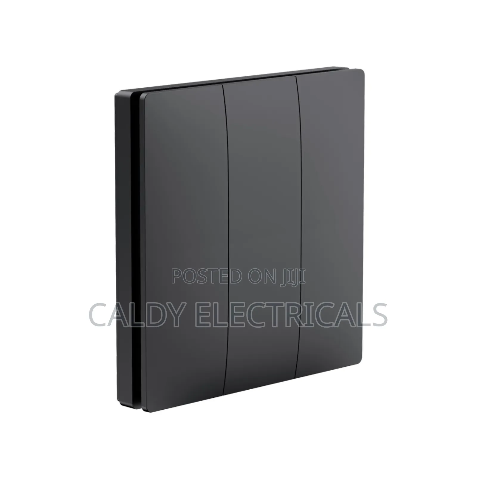 Modern Black 3-gang 2-way Light Switch