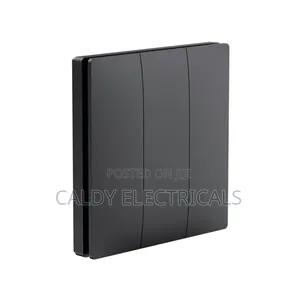 Modern Black 3-gang 2-way Light Switch