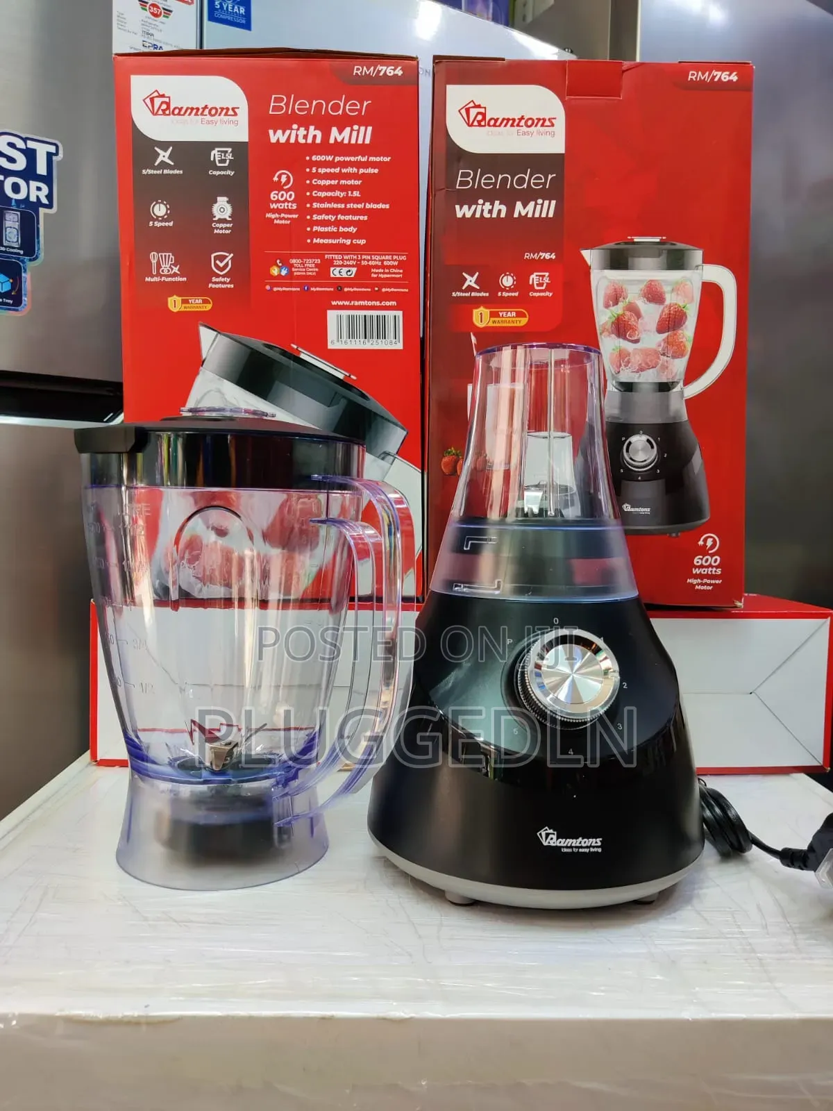 *Ramtons Blender 2in1 Rm764 With Mill.