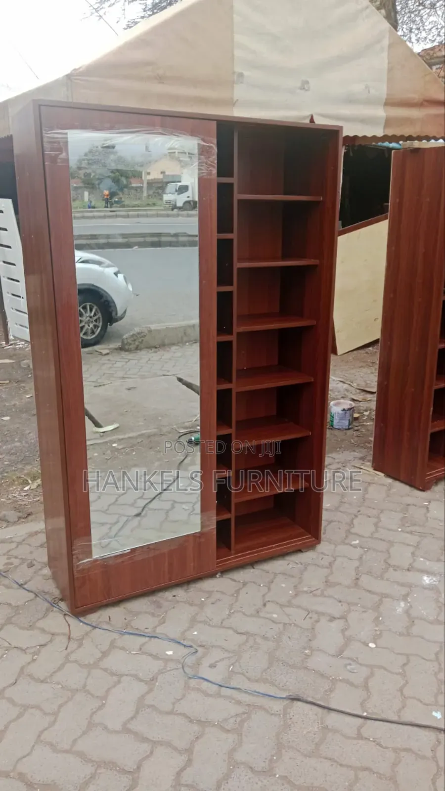 Modern Shoerack With Dressing Mirror