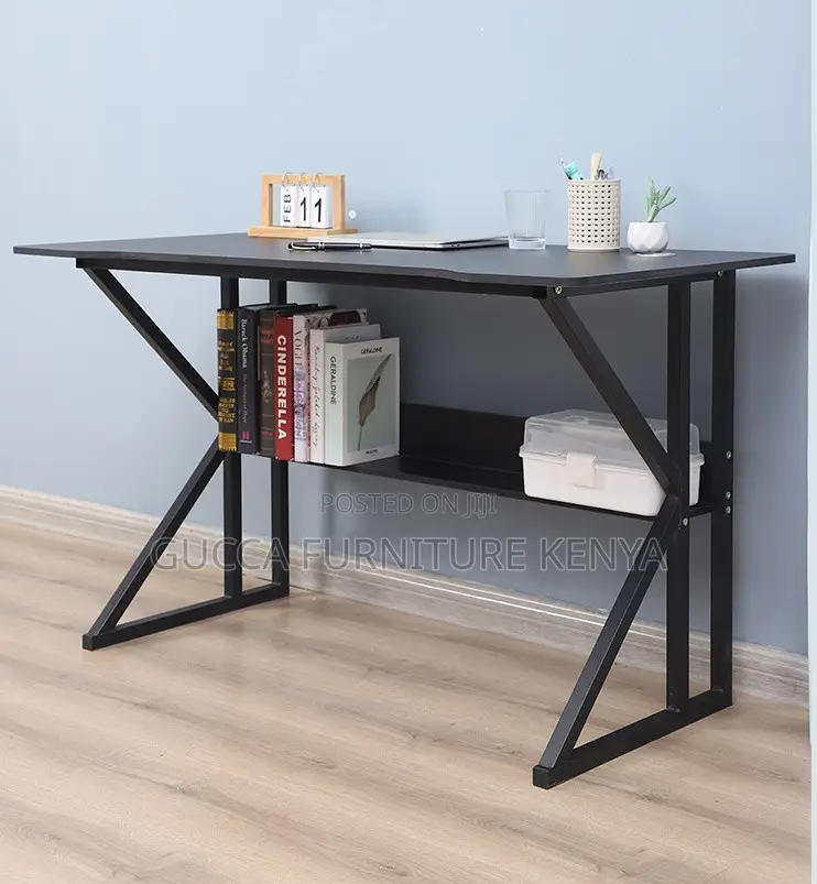 Customized Clerical Study Desk With Bookshelf