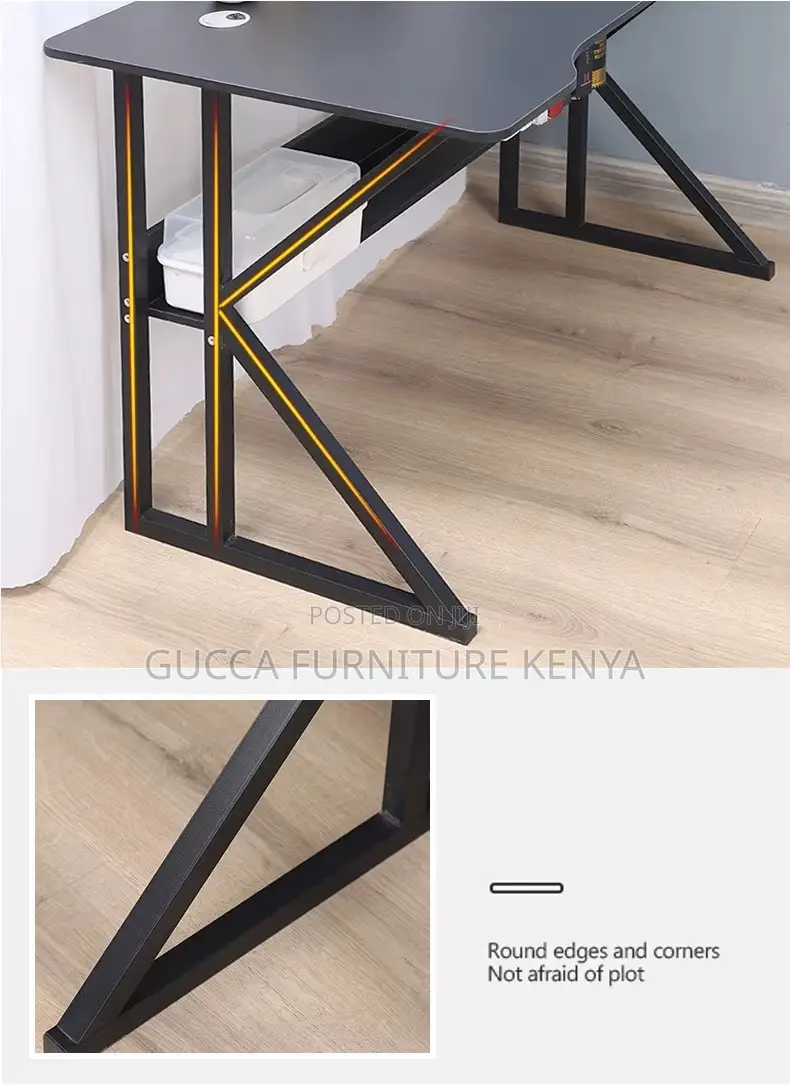 Customized Clerical Study Desk With Bookshelf