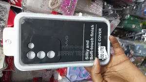 Damtte Vivo V30 Lite Slim Liquid Silicone Full Covered Soft- Black