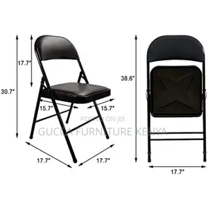 Black Foldable Padded Office Study Chair