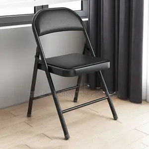 Black Foldable Padded Office Study Chair