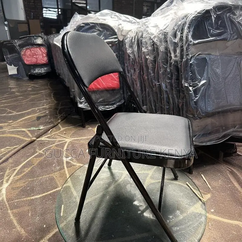 Black Foldable Padded Office Study Chair