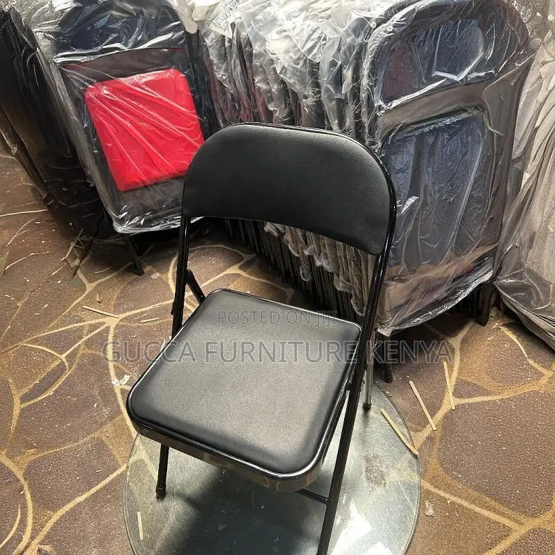 Black Foldable Padded Office Study Chair