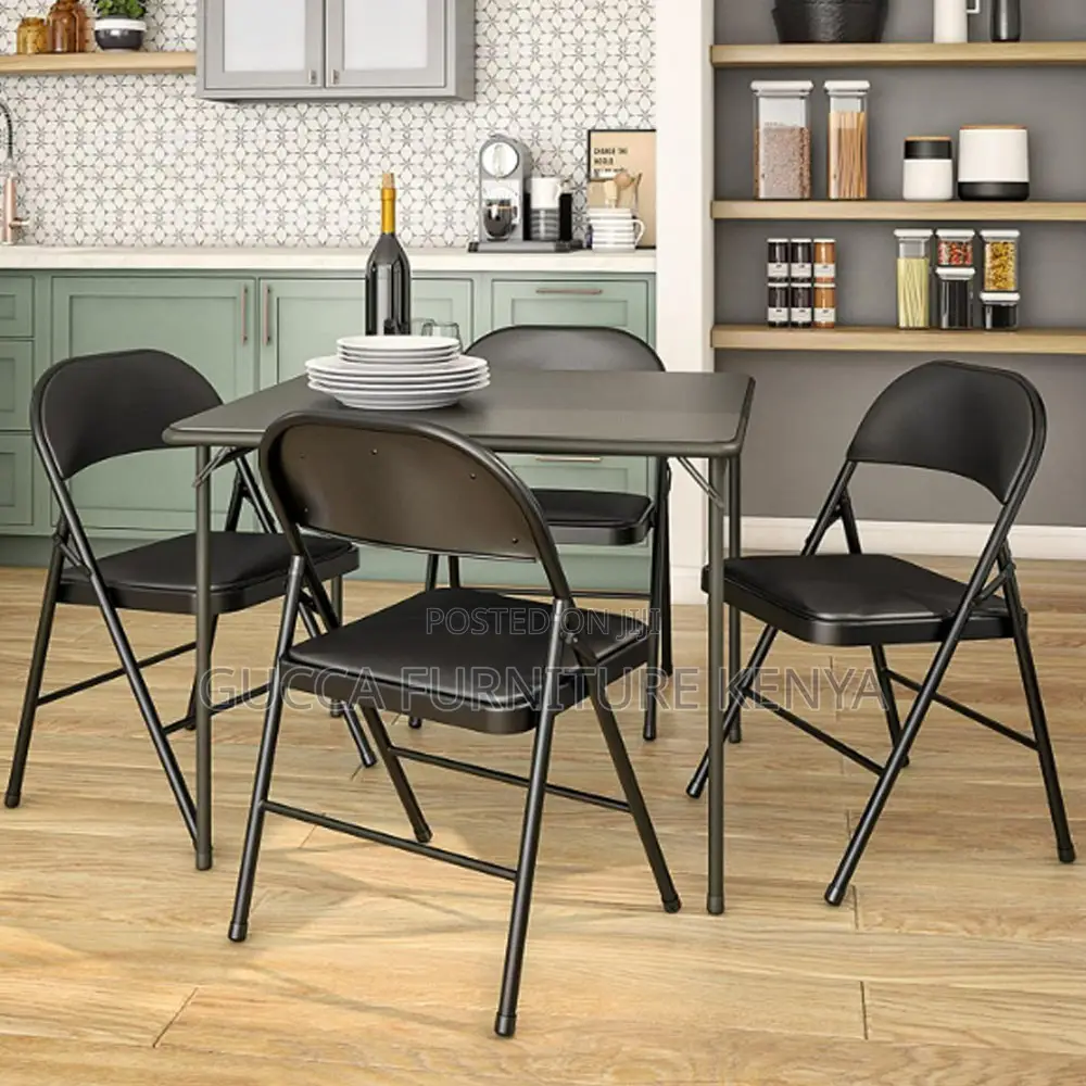 Black Foldable Padded Office Study Chair
