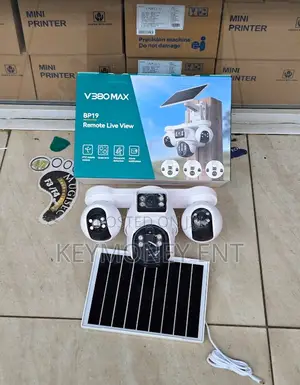 V380 Pro 4 Lens 4g Simcard Solar Powered PTZ Camera 8mp Full Hd