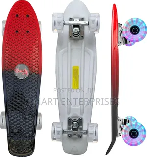 Skateboard Double Kick for Teens With Lights Blue ,Black,Green