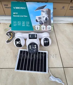 V380 Max Quad(4)Lens 4g Simcard Solar Powered Outdoor Camera 8mp