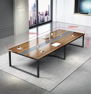 2.4 Meters Office Conference Table With Iron Legs