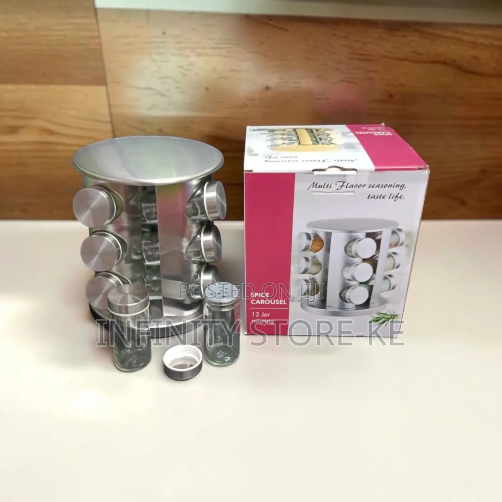 Round Rotating Spice Jars 12 PCS