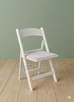 Durable White Folding Chair for Weddings and Events