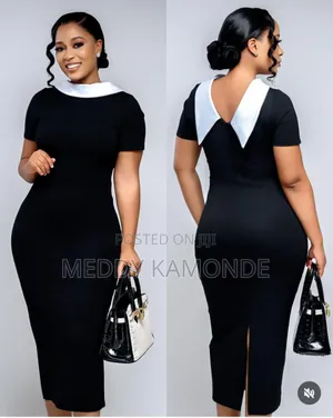 Black Collar Bodycon Dress