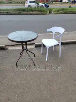 Round Brown Outdoor Table