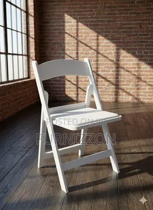 Portable White Folding Chair for Events and Meetings