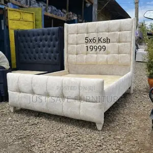 5x6 Modern Tufted Upholstered Bed – Premium Quality | Ksh 19,999