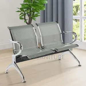 Office Benches; 2-Link Steel Reception Waitaing Bench