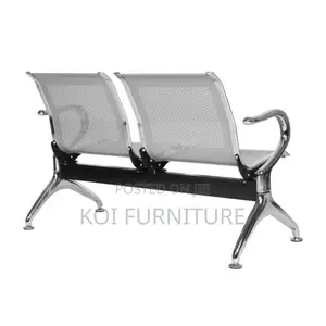 Office Benches; 2-Link Steel Reception Waitaing Bench