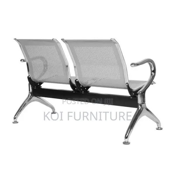 Office Benches; 2-Link Steel Reception Waitaing Bench