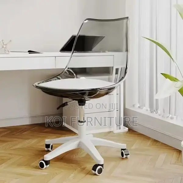 Dining Chair; Dining Clear Swivel Task Chair