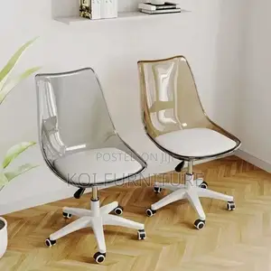Dining Chair; Dining Clear Swivel Task Chair