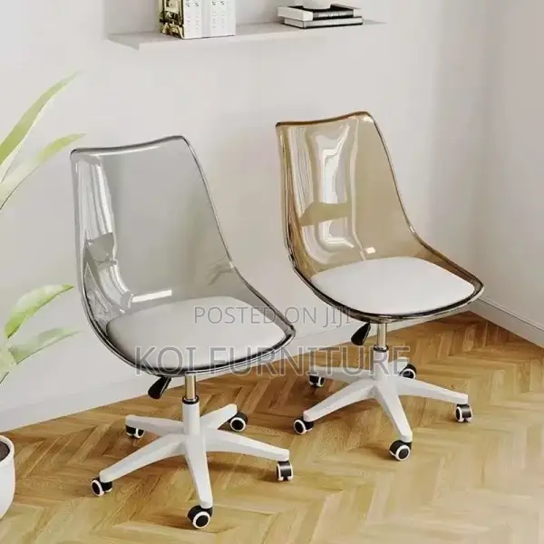 Dining Chair; Dining Clear Swivel Task Chair