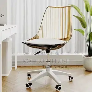 Dining Chair; Dining Clear Swivel Task Chair
