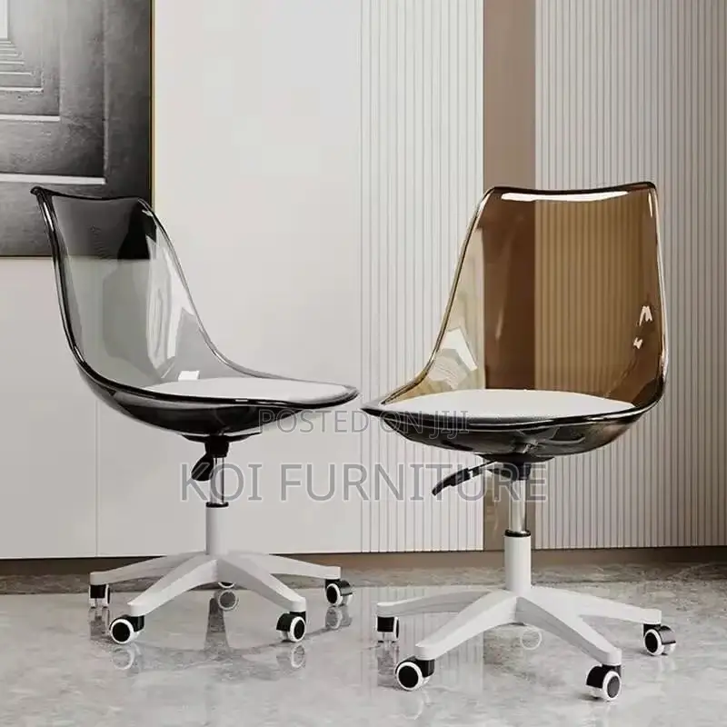 Dining Chair; Dining Clear Swivel Task Chair