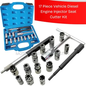 17 Piece Vehicle Diesel Engine Injector Seat Cutter Cleaner Kit