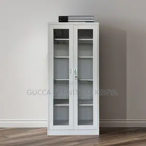 Glass-frame Metal Filing Office Cabinet