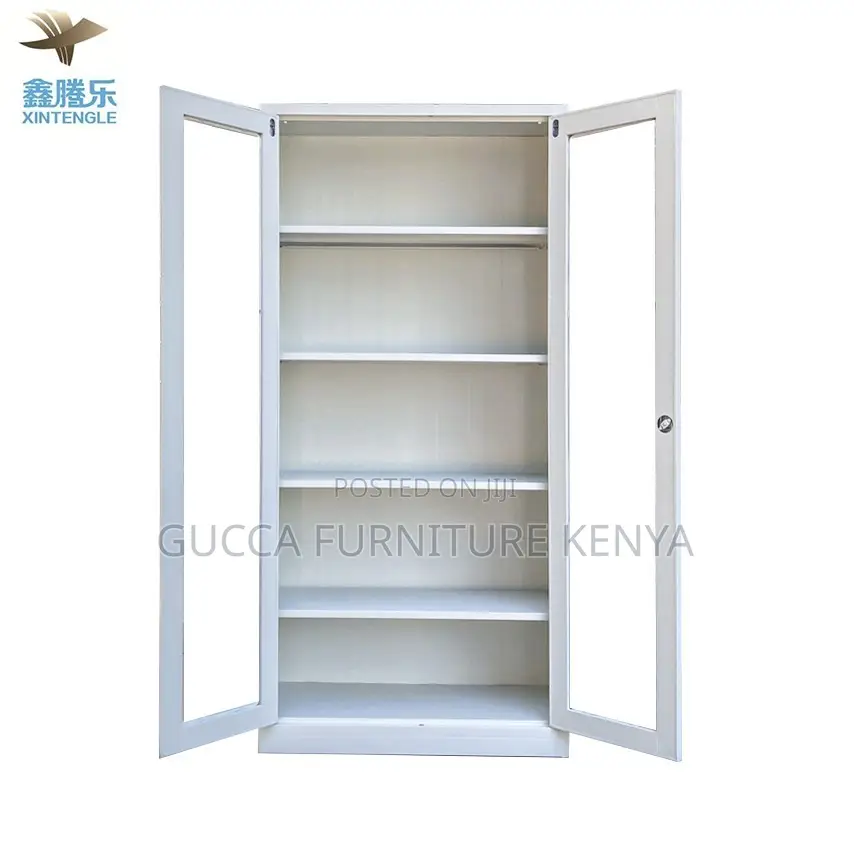 Glass-frame Metal Filing Office Cabinet