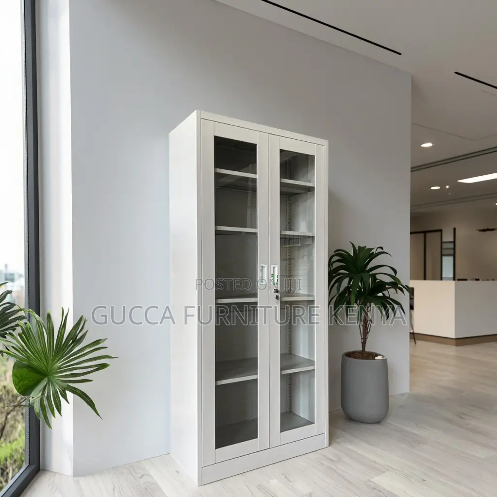 Glass-frame Metal Filing Office Cabinet