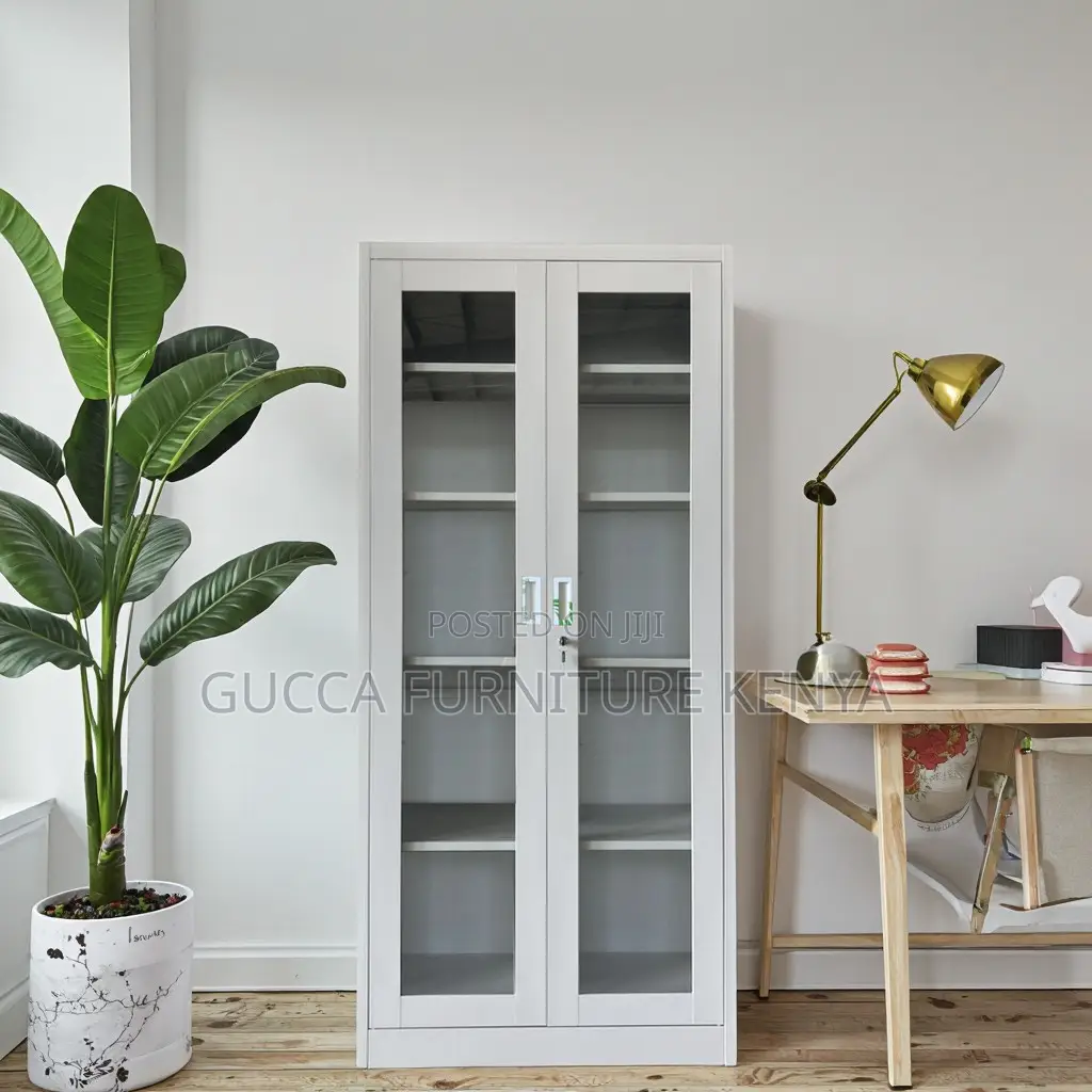 Glass-frame Metal Filing Office Cabinet