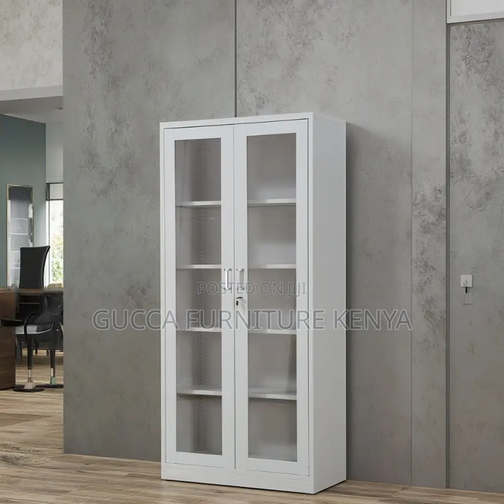 Glass-frame Metal Filing Office Cabinet